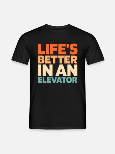 Elevator Elevator - Men's T-Shirt - black