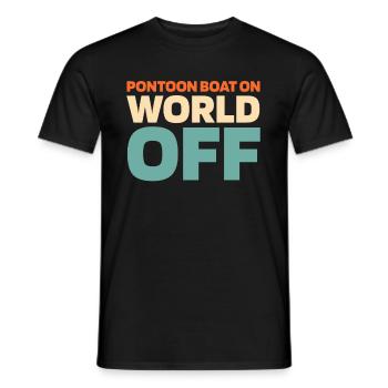 Pontonboot Bateau ponton sur World Off - T-shirt homme - noir - Devant - AI Model Male 178 light (178cm)