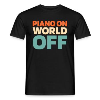 Pianiste Klavier Piano Piano On World Off - T-shirt homme - noir - Devant - AI Model Male 178 light (178cm)