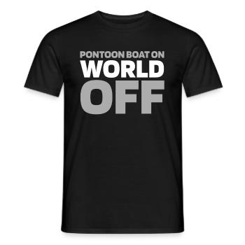 Pontonboot Bateau Ponton On World Off - T-shirt homme - noir - Devant - AI Model Male 178 light (178cm)