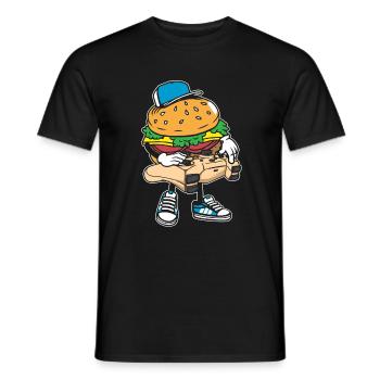 Gamer Gaming Burger Gaming Controller - Männer T-Shirt - Schwarz - Vorne - AI Model Male 178 light (178cm)