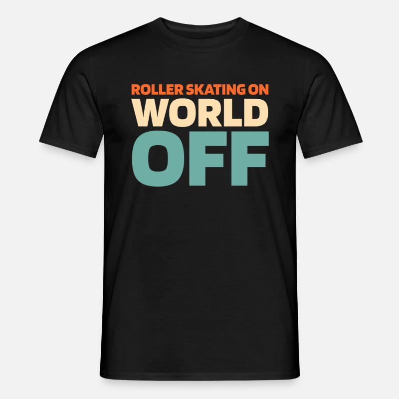 Rollschuhe Rollschuhlaufen - Männer T-Shirt - Schwarz