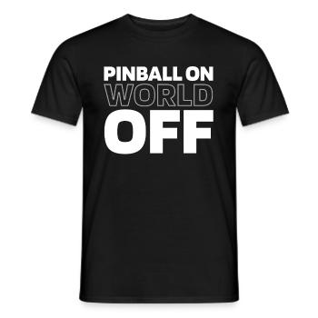 Pinball Pinball sur World Off - T-shirt homme - noir - Devant - AI Model Male 178 light (178cm)