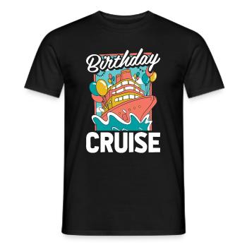 Croisière d’anniversaire à Kreuzfahrt - T-shirt homme - noir - Devant - AI Model Male 178 light (178cm)