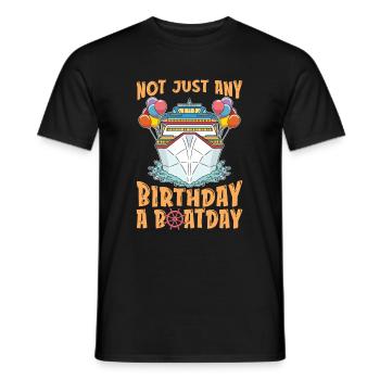 Croisière d’anniversaire à Kreuzfahrt - T-shirt homme - noir - Devant - AI Model Male 178 light (178cm)