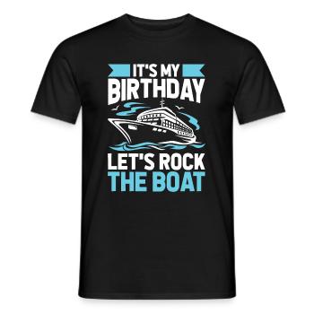 Croisière d’anniversaire à Kreuzfahrt - T-shirt homme - noir - Devant - AI Model Male 178 light (178cm)
