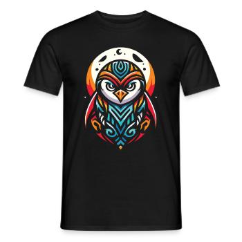 Pinguin Moon Phases - Männer T-Shirt - Schwarz - Vorne - AI Model Male 178 light (178cm)