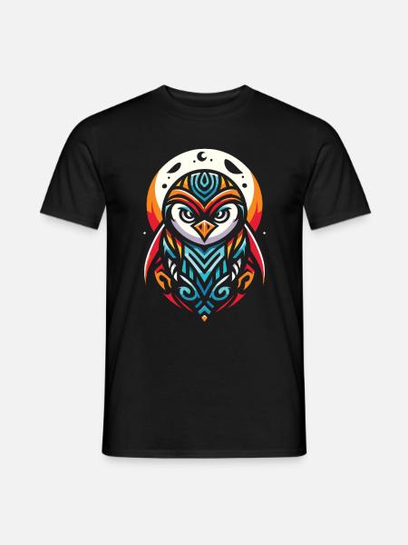 Penguin Moon Phases - Men's T-Shirt - black