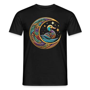 Ente Stammes Moon - Männer T-Shirt - Schwarz - Vorne - AI Model Male 178 light (178cm)
