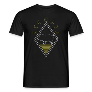 Éleveur de porcs Abstrait Phases de lune - T-shirt homme - noir - Devant - AI Model Male 178 light (178cm)