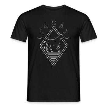 Pferd Reitsport Moon Phases - Männer T-Shirt - Schwarz - Vorne - AI Model Male 178 light (178cm)