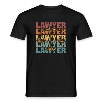 Lawyer Lawyer Law - Men's T-Shirt - black - Front - AI Model Male 178 light (178cm)
