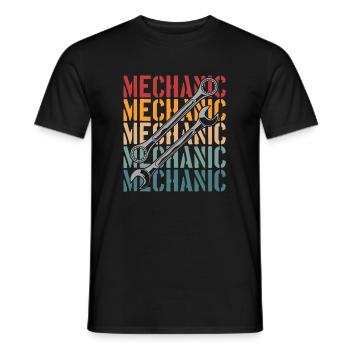 Car mechanic - Men's T-Shirt - black - Front - AI Model Male 178 light (178cm)