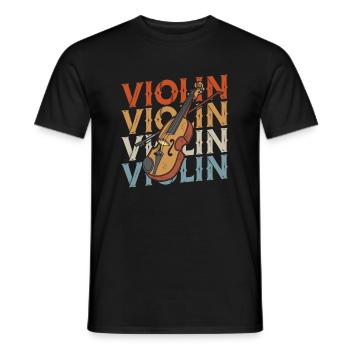 Violin Violin - Men's T-Shirt - black - Front - AI Model Male 178 light (178cm)