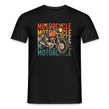 Moto Motard Moto - T-shirt homme - noir - Devant - AI Model Male 178 light (178cm)