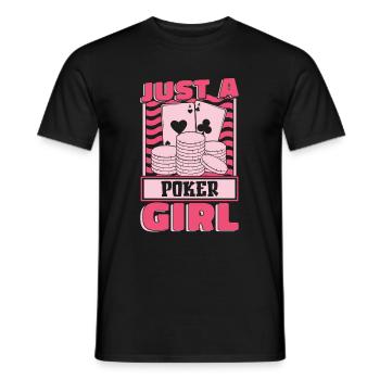 Poker juste une fille de poker - T-shirt homme - noir - Devant - AI Model Male 178 light (178cm)