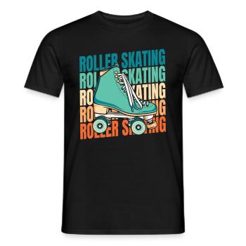 Roller Skates Roller Skating - Men's T-Shirt - black - Front - AI Model Male 178 light (178cm)
