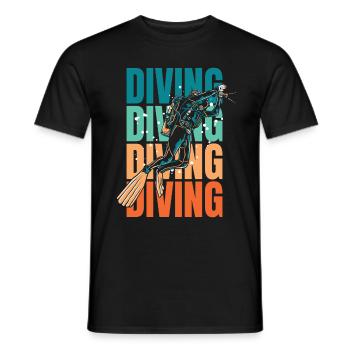 Tauchen Taucher - Männer T-Shirt - Schwarz - Vorne - AI Model Male 178 light (178cm)