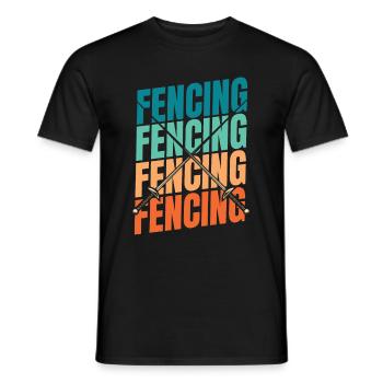 Fencing Fencers - Men's T-Shirt - black - Front - AI Model Male 178 light (178cm)