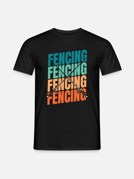 Fechten Fechter - Männer T-Shirt - Schwarz