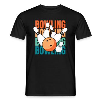 Bowling Bowlen Bowler - Männer T-Shirt - Schwarz - Vorne - AI Model Male 178 light (178cm)