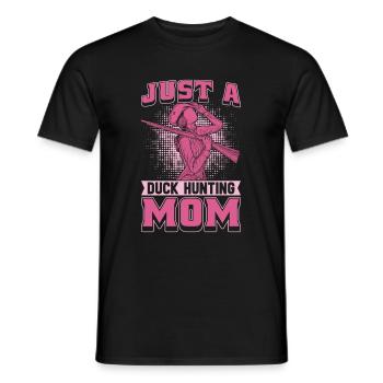Ente Jagd Entenjagd Mutter - Männer T-Shirt - Schwarz - Vorne - AI Model Male 178 light (178cm)
