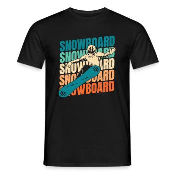 Snowboard Snowboarder - Männer T-Shirt - Schwarz - Vorne - AI Model Male 178 light (178cm)