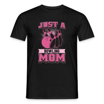 Bowling Bowlen Bowler Mutter Just A Bowling Mom - T-shirt homme - noir - Devant - AI Model Male 178 light (178cm)