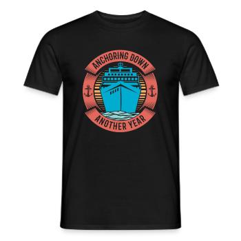 Croisière d’anniversaire à Kreuzfahrt - T-shirt homme - noir - Devant - AI Model Male 178 light (178cm)