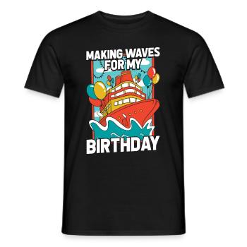 Kreuzfahrt Birthday Cruise - Männer T-Shirt - Schwarz - Vorne - AI Model Male 178 light (178cm)