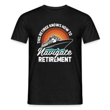 Retraite de Cruise - T-shirt homme - noir - Devant - AI Model Male 178 light (178cm)