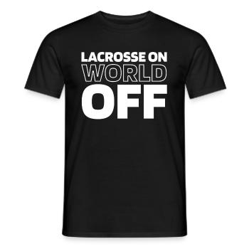 Lacrosse Lacrosse On World Off - Men's T-Shirt - black - Front - AI Model Male 178 light (178cm)