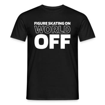 Figure skating figure skater - Men's T-Shirt - black - Front - AI Model Male 178 light (178cm)