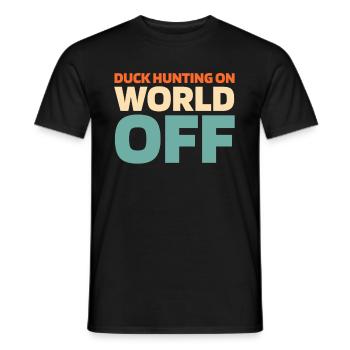 Ente Jagd Entenjagd Duck Hunting On World Off - Men's T-Shirt - black - Front - AI Model Male 178 light (178cm)
