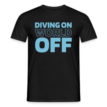 Plongée Plongeur Plongée sur World Off - T-shirt homme - noir - Devant - AI Model Male 178 light (178cm)