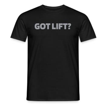 Elevator Elevator - Men's T-Shirt - black - Front - AI Model Male 178 light (178cm)