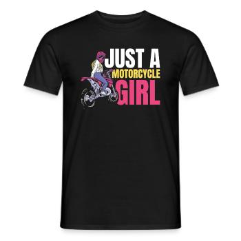 Motorrad Motard Moto Juste Une Moto Fille - T-shirt homme - noir - Devant - AI Model Male 178 light (178cm)