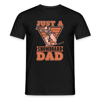 Snowboard Snowboarder Just A Snowboard Dad - Männer T-Shirt - Schwarz - Vorne - AI Model Male 178 light (178cm)