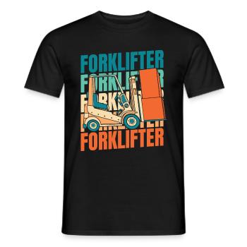 Forklift Forklift Driver - Men's T-Shirt - black - Front - AI Model Male 178 light (178cm)