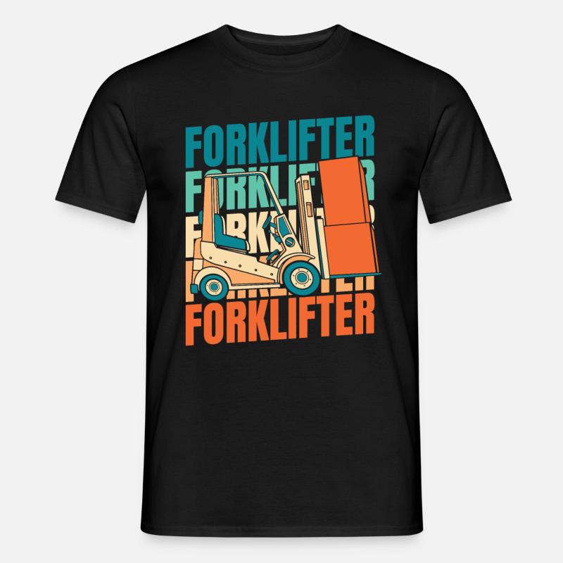 Gabelstapler Staplerfahrer - Männer T-Shirt - Schwarz