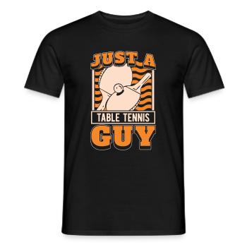 Tischtennis Pingpong Just A Table Tennis Guy - Men's T-Shirt - black - Front - AI Model Male 178 light (178cm)