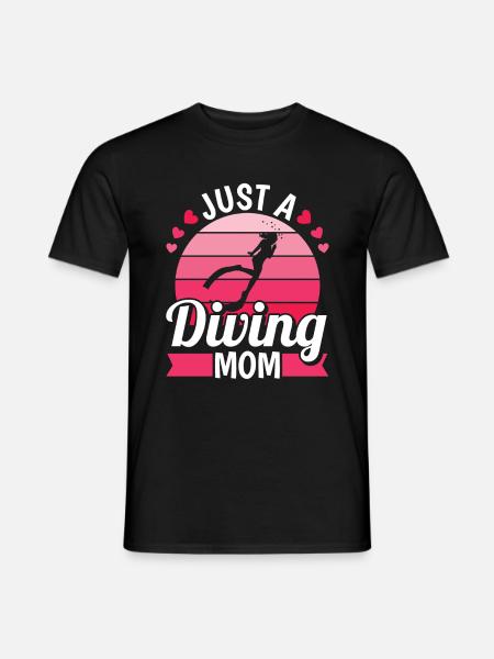 Plongeur Juste une maman plongeuse - T-shirt homme - noir