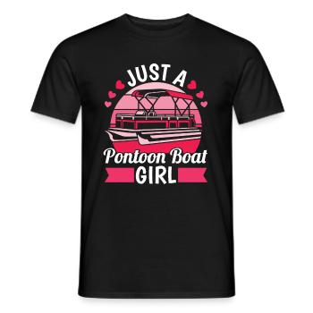 Pontonboot Just A Pontoon Boat Girl - Männer T-Shirt - Schwarz - Vorne - AI Model Male 178 light (178cm)