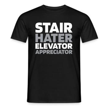Elevator Elevator - Men's T-Shirt - black - Front - AI Model Male 178 light (178cm)