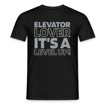 Elevator Elevator - Men's T-Shirt - black - Front - AI Model Male 178 light (178cm)