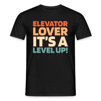 Elevator Elevator - Men's T-Shirt - black - Front - AI Model Male 178 light (178cm)