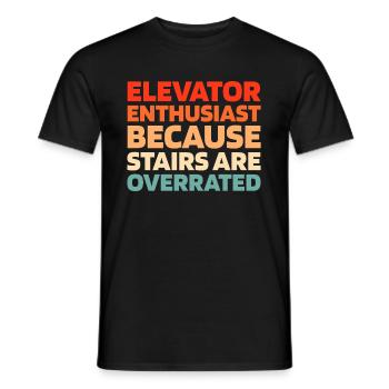 Elevator Elevator - Men's T-Shirt - black - Front - AI Model Male 178 light (178cm)