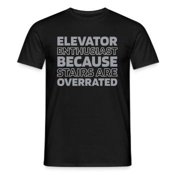 Elevator Elevator - Men's T-Shirt - black - Front - AI Model Male 178 light (178cm)
