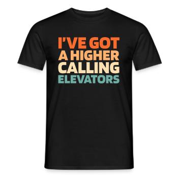 Elevator Elevator - Men's T-Shirt - black - Front - AI Model Male 178 light (178cm)