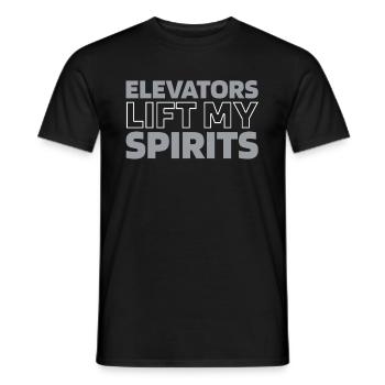 Elevator Elevator - Men's T-Shirt - black - Front - AI Model Male 178 light (178cm)